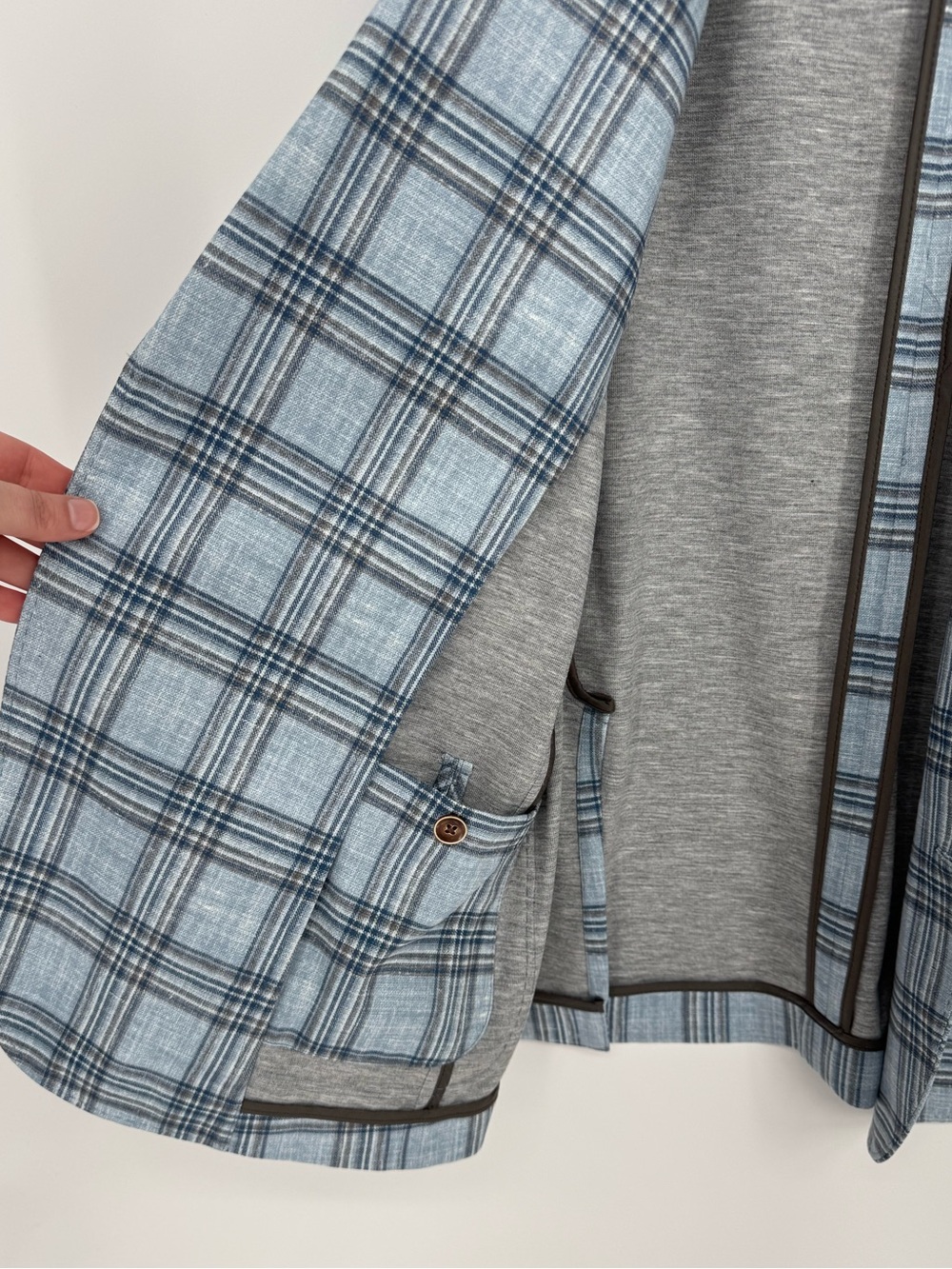 Johnnie-O NWOT Samuel Top Shelf Printed Knit Sport Coat Golf Blue 42R - Picture 9 of 16